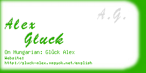 alex gluck business card